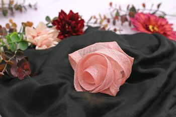 Ornement pour cheveux - Sinamay Fascinator 113- rose 1