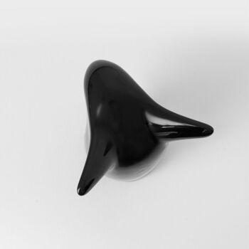 Figurine décorative en porcelaine | Pingouin curieux noir nuit 6