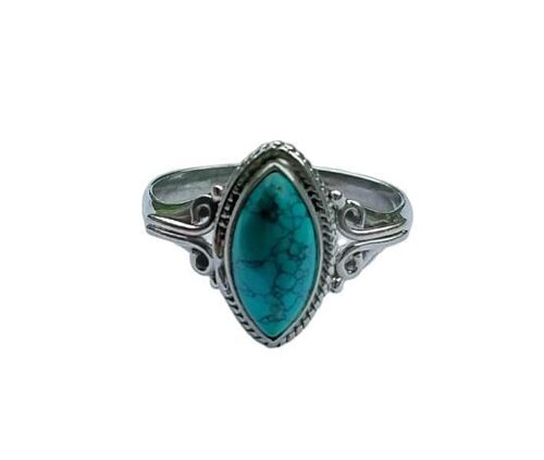 Beautiful Blue Turquoise 925 Sterling Silver Handmade Vintage Ring