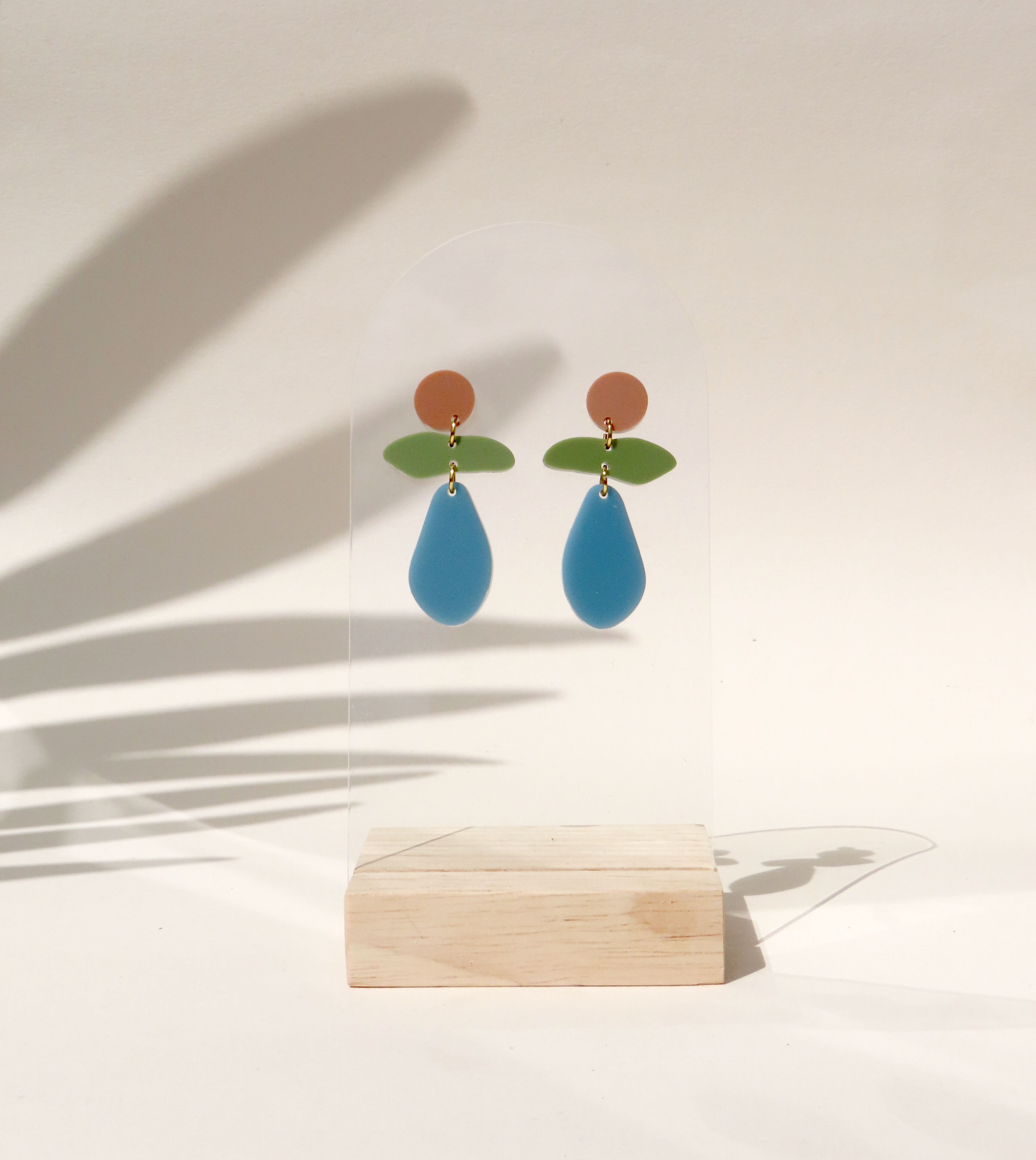 Aquarium Statement Ohrringe aus Acryl und Edelstahl