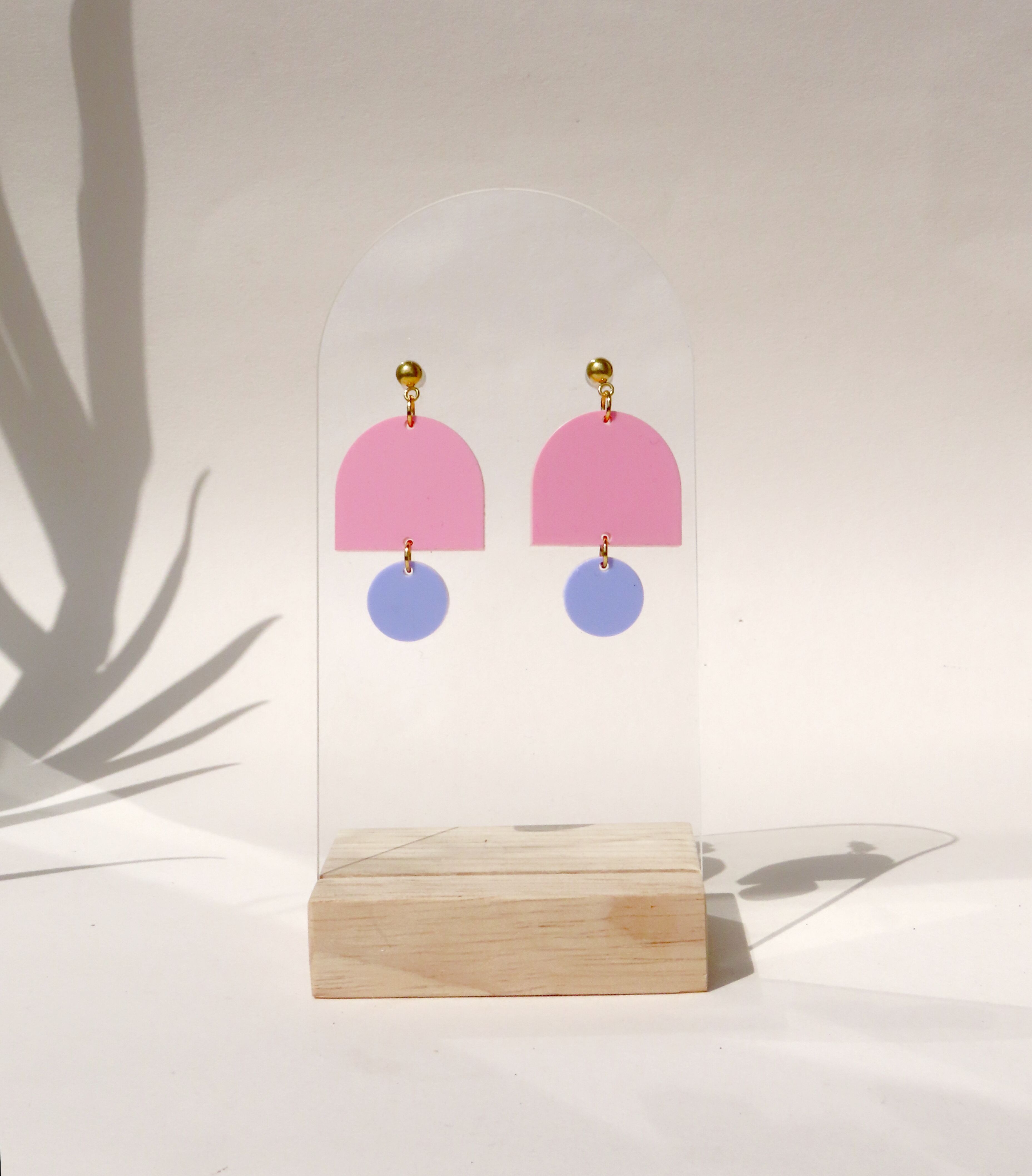 Bubblegum Color Statement Ohrringe aus Acryl und Edelstahl