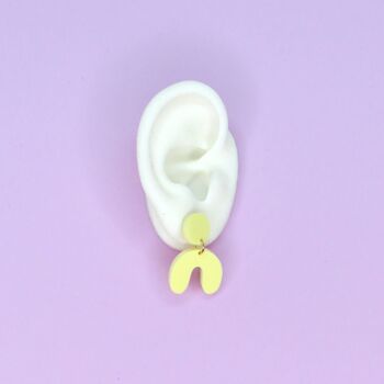 Boucles d'Oreilles Arc Arc Jaune Pâle 2