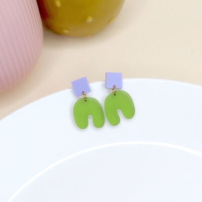 Boucles d'oreilles Squishy Square Arch Bow