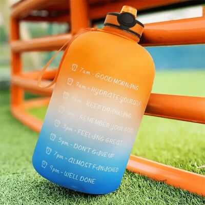 Jarra de agua para gimnasio con palabras de motivación 3.8L