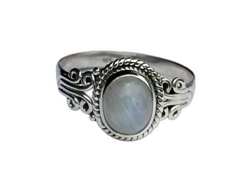 Unique Flashy Rainbow Moonstone 925 Silver Stylish Handmade Ring