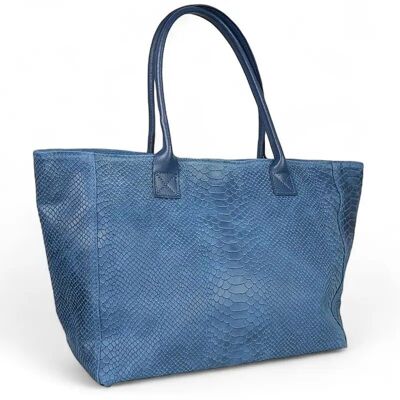 Bolso de cuero Lola - Azul jeans