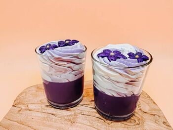 Grande bougie gourmande violette 1