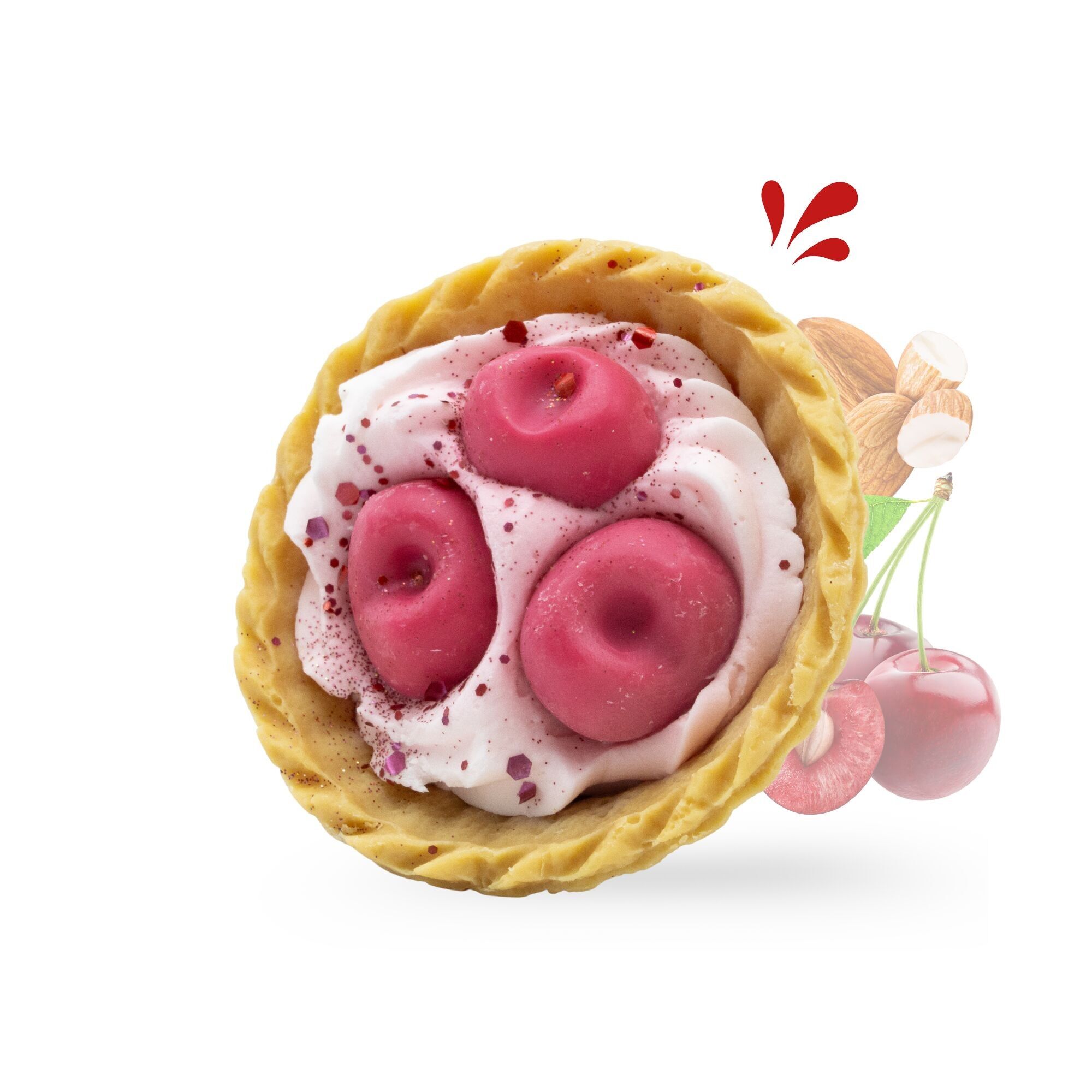 Zartes Törtchen mit Schwarzkirschgeschmack