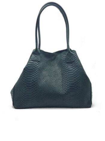 Sac cuir Lola - Verde scuro 1