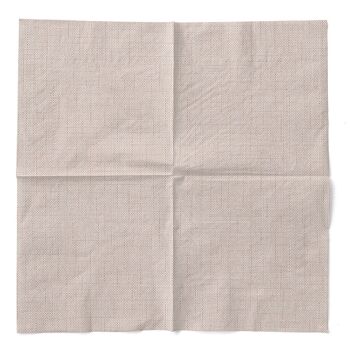 Serviette Milan marron clair en tissu 33 x 33 cm, 3 plis, 100 pièces 2