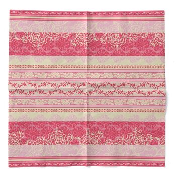 Serviette Thea en vieux rose en tissu 33 x 33 cm, 3 plis, 100 pièces 2