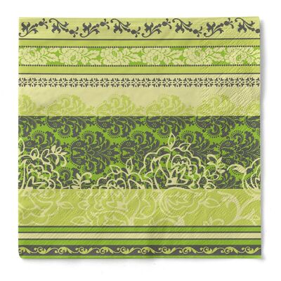 Napkin Thea in lime made of tissue 33 x 33 cm, 3-ply, 100 pieces