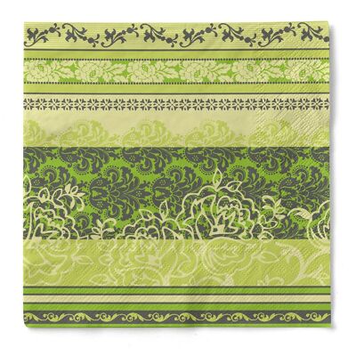 Serviette Thea in Lime aus Tissue 33 x 33 cm, 3-lagig, 100 Stück