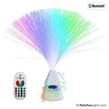 PartyFunLights - Lampe et haut-parleur à fibre optique (2 en 1) - Haut-parleur de fête Bluetooth - LED - change de couleur - télécommande incluse 2