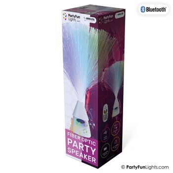 PartyFunLights - Lampe et haut-parleur à fibre optique (2 en 1) - Haut-parleur de fête Bluetooth - LED - change de couleur - télécommande incluse 7