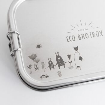 Yogi Box+ Monster Edition - lunch box en acier inoxydable avec gravure 2