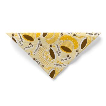 Serviette Kaffee Ole en jaune-orange en tissu 33 x 33 cm, 3 plis, 100 pièces 4