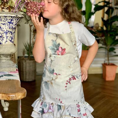 Teen Girls Apron, 100% Organic Cotton, Printed | Lexington