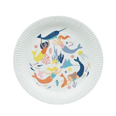 Mermaid Plates - 8 Pack