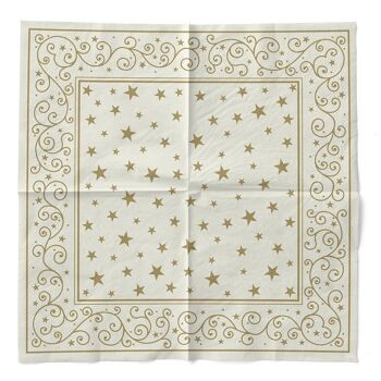 Serviette de Noël Liam en champagne en Tissue Deluxe®, 4 épaisseurs, 40 x 40 cm, 50 pièces 2