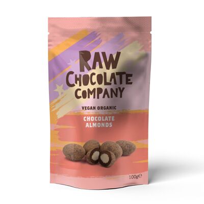 Chocolate Almonds 100g, Organic & Vegan