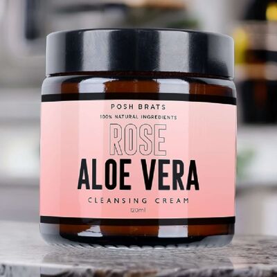 Crème Nettoyante Visage Aromathérapie Rose et Aloe Vera VEGAN