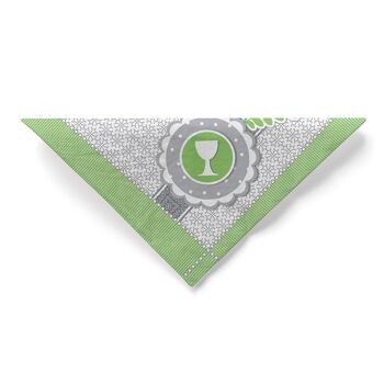 Gobelet à serviettes colombe verte en tissu 33 x 33 cm, 3 plis, 100 pièces 4