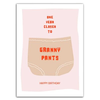 Postcard Granny Pants con stampa fluo