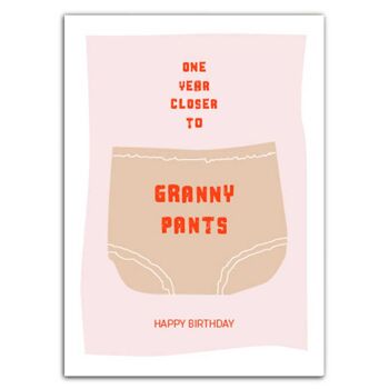 Postcard Granny Pants avec imprimé fluo