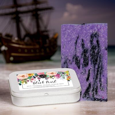 Barra de Ducha Exfoliante de Azúcar en Espuma Black Pearl VEGAN