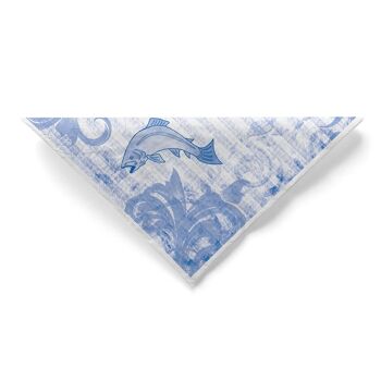Serviette poisson bleu en tissu 33 x 33 cm, 100 pièces 4