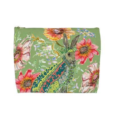 Large Wash Bag - Cottage Floral Ornate Hare