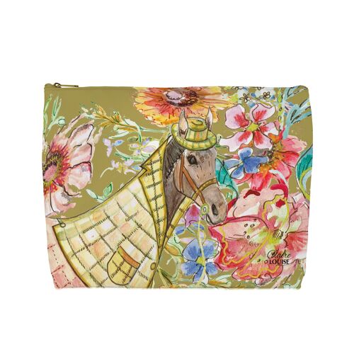 Large Wash Bag - Cottage Floral Horse