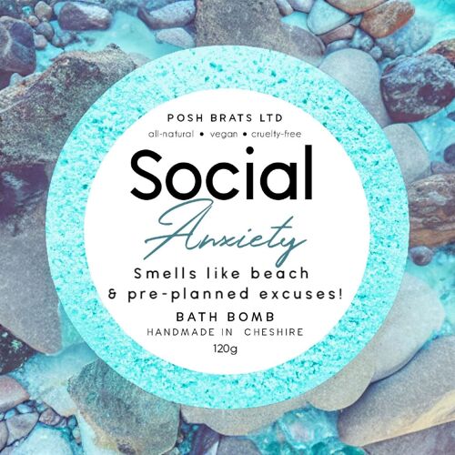 Social Anxiety Fizzy Bath Bomb VEGAN