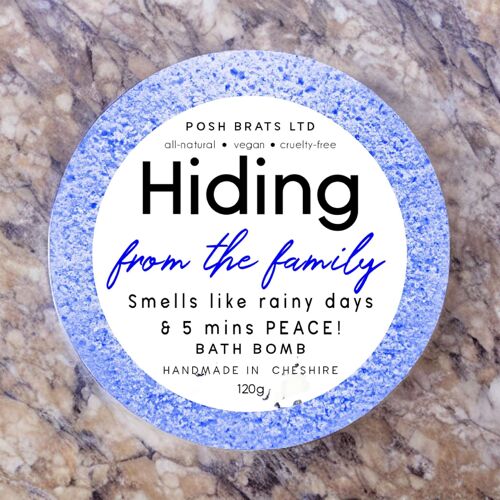 Hiding from the Family Fizzy Bath Bomb VEGAN