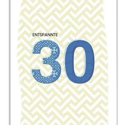 Série de cartes postales Pastelica 30e anniversaire homme