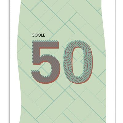 Postkarte Serie Pastellica 50. Geburtstag Mann