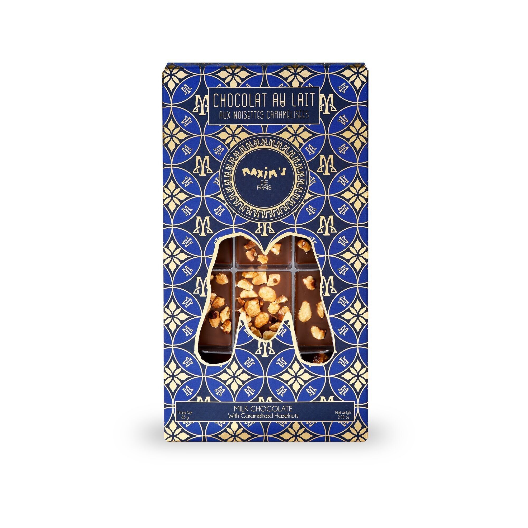 TAVOLETTA DI CIOCCOLATO AL LATTE, NOCCIOLE CARAMELLATE