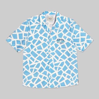 Camisa de manga corta Metralha x Marest All Over Print (azul/blanco)