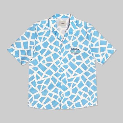 Metralha x Marest Short Sleeve Shirt All Over Print (blue/white)