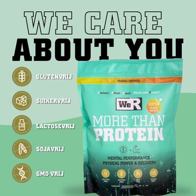 We'R More Than Protein / Frullato proteico vegano – Mango/Arancia – 900g –Vegano - Corpo e mente
