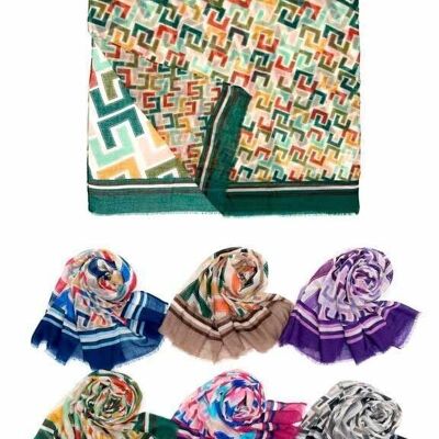 Multicolored Scarf for Women with Beautiful Design and Great Quality