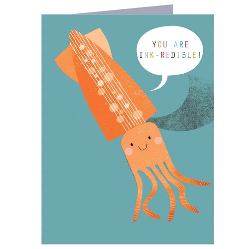SM72 Mini Squid Greetings Card
