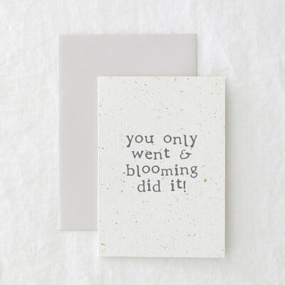 Blooming Did It - Congratulations Coffee Grounds Eco Card