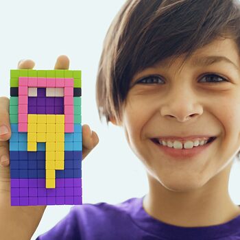 PIXIO-800, Blocs Magnétiques, 16 couleurs - Jouet pour enfants et adultes - Petits blocs de construction 3