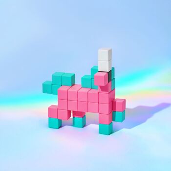 PIXIO-800, Blocs Magnétiques, 16 couleurs - Jouet pour enfants et adultes - Petits blocs de construction 8