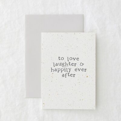 Carte de voeux d'amour de marc de café Happily Ever After