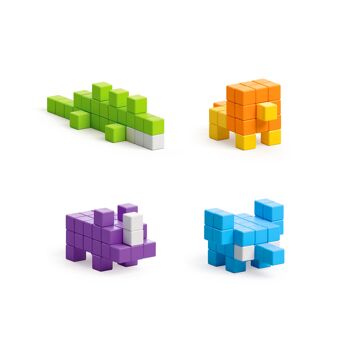 Blocs magnétiques PIXIO Mini Safari - Jouet pour enfants et adultes - Petits blocs de construction 5