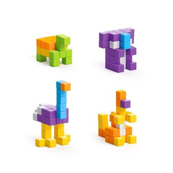 Blocs magnétiques PIXIO Mini Safari - Jouet pour enfants et adultes - Petits blocs de construction 6