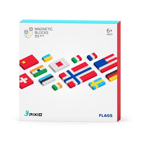 PIXIO Flags, Lear Geography with magnetic flags